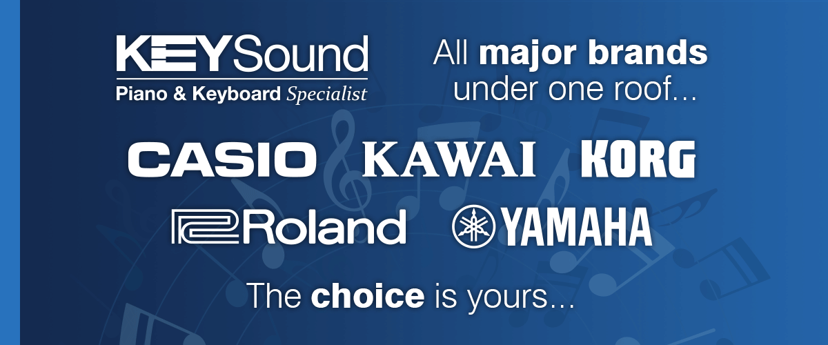 All Major Brands under one Roof, Casio, Kawai, Korg, Roland and Yamaha