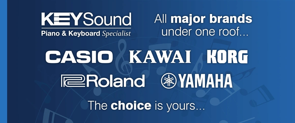 Try the pianos/keyboards from all major brands, including Roland, Kawai, Yamaha, Korg and Casio, and we are sure to get the right piano/keyboard for you