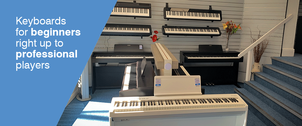 Try all keyboards from all major brands including Roland, Yamaha, Korg and Casio. Keyboard for all use from a beginner to the professional musician
