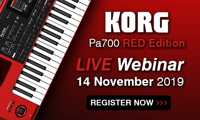 Registrer for the Korg PA700 limited edition webinar