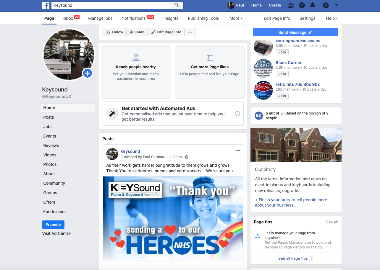 New FACEBOOK and YOUTUBE relaunch
