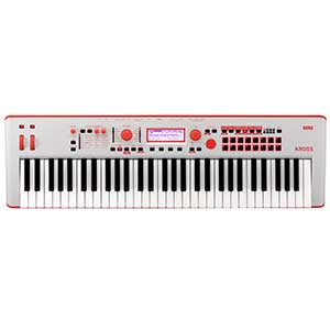 Korg Kross 2 61 Synthesizer Workstation in Gray Red  title=