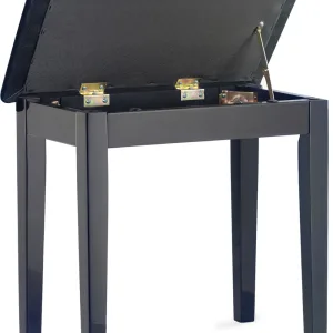 Thumbnail 2 of Stagg PBF23 BKP Piano Bench With Black Vinyl Top And Storage Compartment 