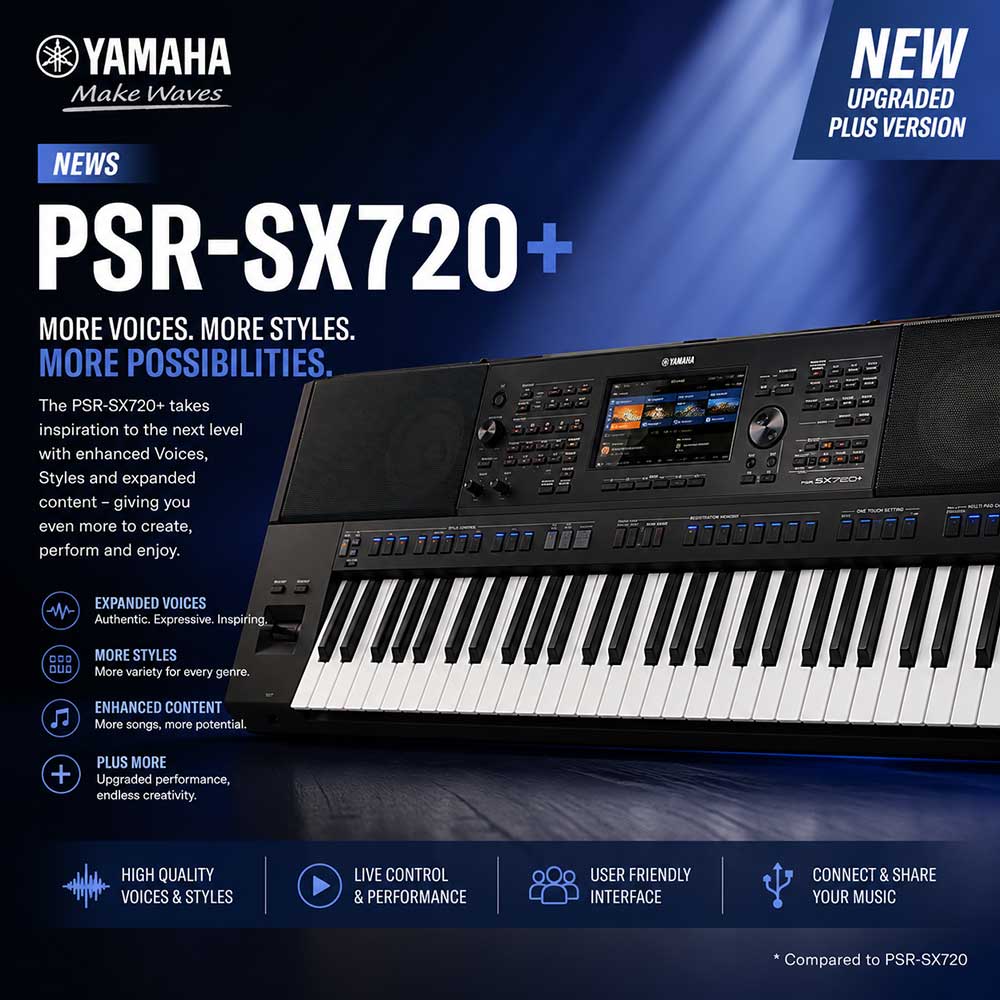 NEW! Yamaha PSR-SX 720+ available NOW at Keysound