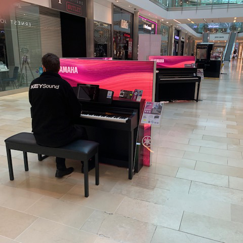 Keysound and Yamaha at the highcross shopping centre Leicester